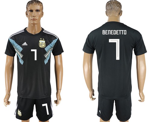 Argentina #7 Benedetto Away Soccer Country Jersey - Click Image to Close